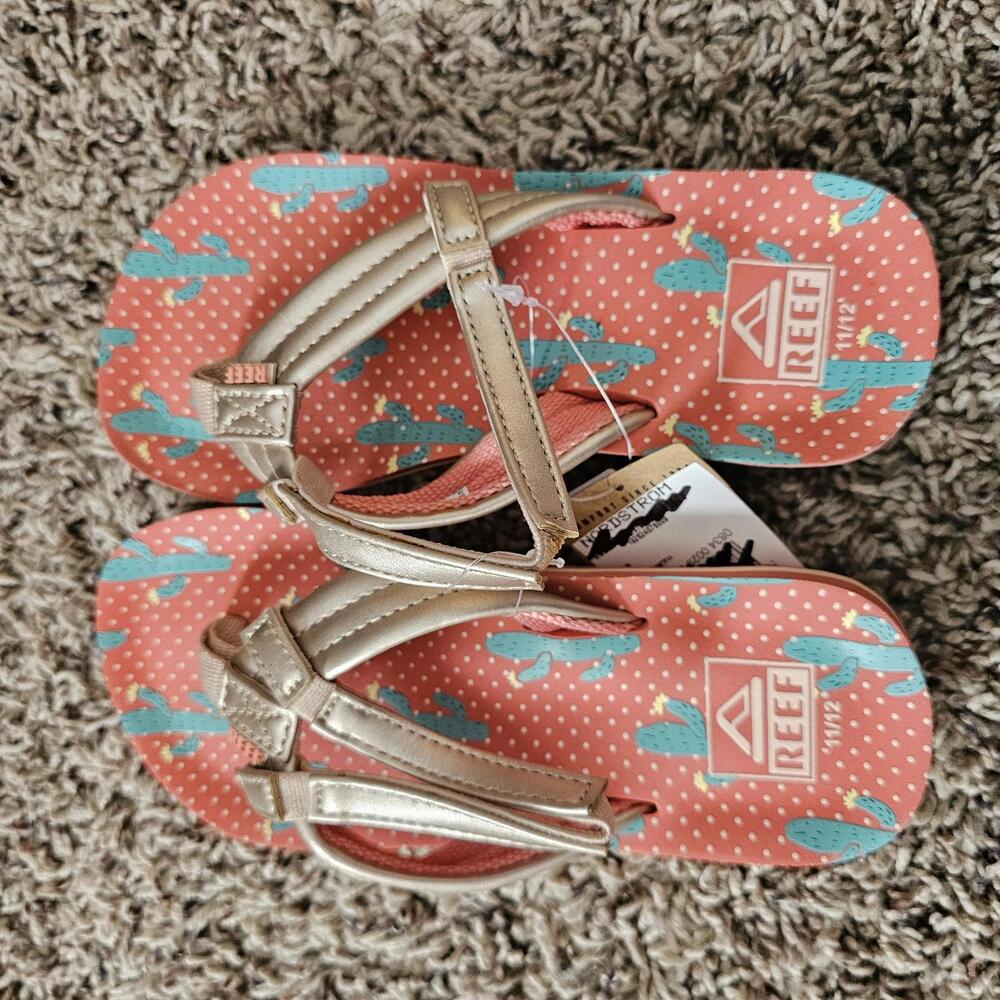 Reef Kids' Cactus‎ Print Sandals Size 11/12